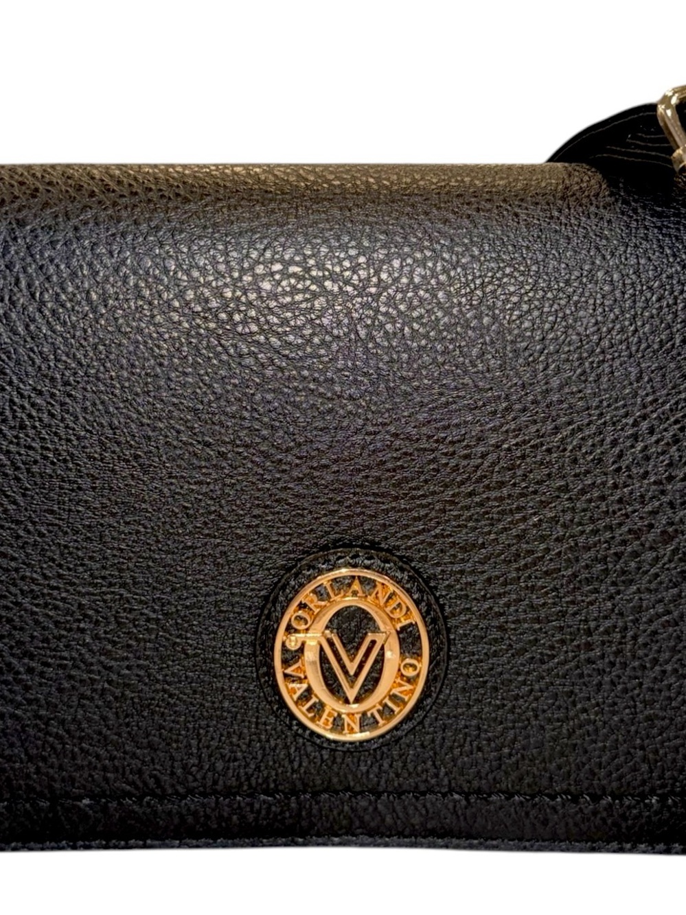 Valentino Orlandi Matte Black Pebbled Vegan Leather X-body - NWT - Picture 2 of 2